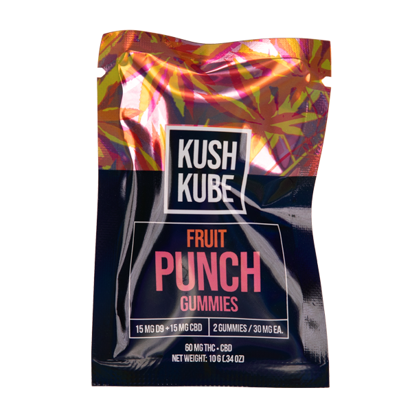 Fruit Punch 2ct Kush Kube Gummies